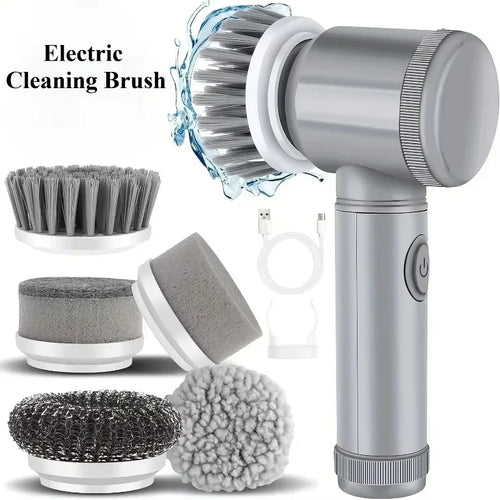 Cordless Electric Spin Scrubber – 5-in-1 Deep Cleaning Brush