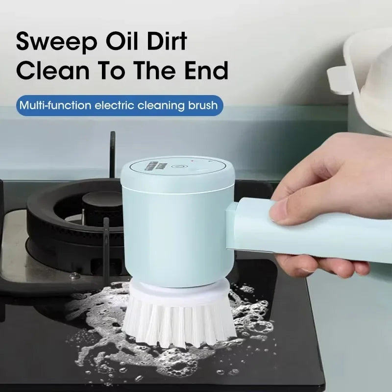 Cordless Electric Spin Scrubber – 5-in-1 Deep Cleaning Brush